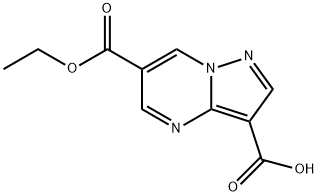 6-(乙氧基羰基)吡唑并[1,5-A]嘧啶-3-羧酸结构式
