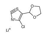 lithium,4-chloro-5-(1,3-dioxolan-2-yl)-2H-1,3-thiazol-2-ide结构式