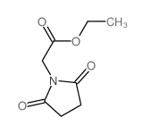 1-Pyrrolidineaceticacid, 2,5-dioxo-, ethyl ester结构式