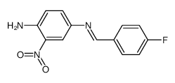 2-amino-5-(4-fluorobenzylideneamino)nitrobenzene结构式