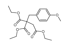 3-(4-methoxy-phenyl)-propane-1,2,2-tricarboxylic acid triethyl ester Structure