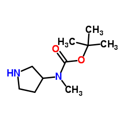 (吡咯烷-3-基)氨基甲酸叔丁酯结构式