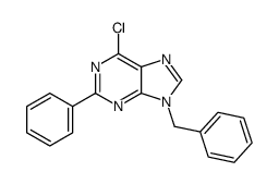 9-benzyl-6-chloro-2-phenylpurine Structure