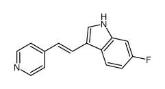 6-fluoro-3-(2-pyridin-4-ylethenyl)-1H-indole结构式