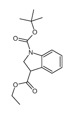 1-O-tert-butyl 3-O-ethyl 2,3-dihydroindole-1,3-dicarboxylate Structure