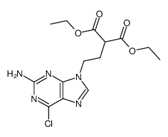 2-amino-6-chloro-9-(ethyl 2-carboethoxybutanoate-4-yl)purine结构式