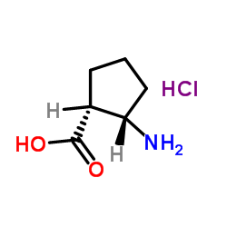 (1R,2S)-2-Aminocyclopentanecarboxylic acid hydrochloride Structure