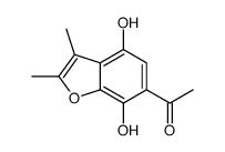 6-Acetyl-2,3-dimethyl-4,7-benzofurandiol结构式