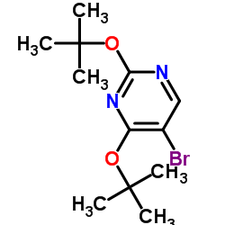 2,4-二叔丁氧基-5-溴嘧啶结构式