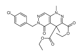 diethyl 6-[(4-chlorophenyl)methyl]-1,4-dimethyl-5-oxopyridazino[4,5-c]pyridazine-3,4-dicarboxylate Structure