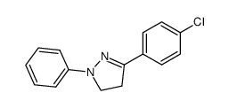 3-(4-Chlorophenyl)-4,5-dihydro-1-phenyl-1H-pyrazole结构式