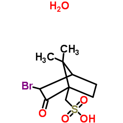 (+)-3-bromocamphor-10-sulfonic acid hydr Structure