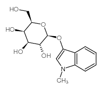 1-甲基-3-吲哚基-beta-D-吡喃半乳糖苷结构式