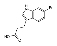 3-(6-溴-1H-吲哚-3-基)丙酸结构式