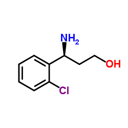 3-氨基-3-(2-氯苯基)-1-丙醇结构式