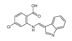 4-Chloro-2-(1H-indol-3-ylmethyleneamino)benzoic acid Structure