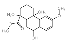 1-Phenanthrenecarboxylicacid, 1,2,3,4,4a,9,10,10a-octahydro-9-hydroxy-6-methoxy-1,4a-dimethyl-, methyl ester, [1S-(1a,4aa,9a,10ab)]- (9CI) Structure