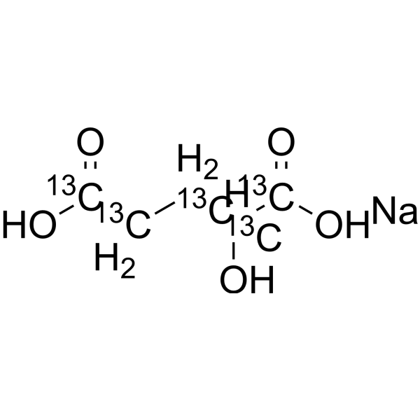 DL-2-羟基葡萄糖酸-13C5,二钠盐未标记-13C5结构式