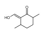 1,4-Dimethyl-3-hydroxymethylen-cyclohexanon-(2)结构式