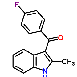 2-甲基-3-(4'-氟苯甲酰基)吲哚结构式