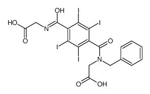 N-(4-(((Carboxymethyl)amino)carbonyl)-2,3,5,6-tetraiodobenzoyl)-N-(phe nylmethyl)glycine结构式