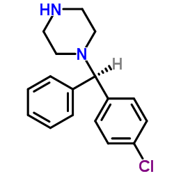 (-)-1-[(4-氯苯基)苯甲基]哌嗪结构式