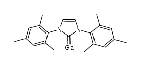 [(1,3-bis(2,4,6-trimethylphenyl)imidazol-2-ylidene)GaH3] Structure