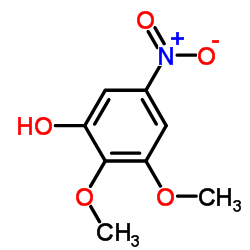 2,3-二甲氧基-5-硝基苯酚结构式