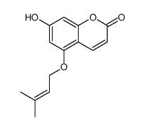 7-Hydroxy-5-[(3-methyl-2-buten-1-yl)oxy]-2H-1-benzopyran-2-one Structure