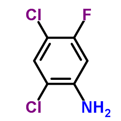 2,4-二氯-5-氟苯胺结构式