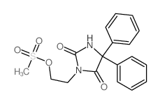 2,4-Imidazolidinedione,3-[2-[(methylsulfonyl)oxy]ethyl]-5,5-diphenyl-结构式