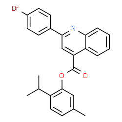 2-isopropyl-5-methylphenyl 2-(4-bromophenyl)-4-quinolinecarboxylate Structure