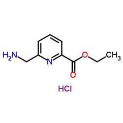 6-(氨基甲基)-2-吡啶甲酸乙酯盐酸盐结构式