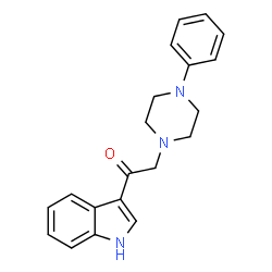 1-(1H-indol-3-yl)-2-(4-phenylpiperazin-1-yl)ethanone结构式