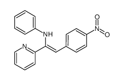 N-[2-(4-nitro-phenyl)-1-pyridin-2-yl-vinyl]-aniline结构式