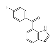 (4-氟苯基)-1H-吲哚-7-基-甲酮结构式