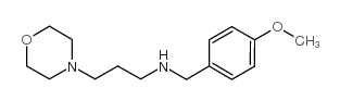 (4-甲氧基苄基)-(3-吗啉-4-丙基)胺结构式