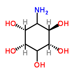 (1R,2R,4S,5R)-6-Amino-1,2,3,4,5-cyclohexanepentol Structure