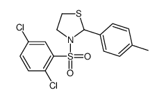 (9CI)-3-[(2,5-二氯苯基)磺酰基]-2-(4-甲基苯基)-噻唑烷结构式