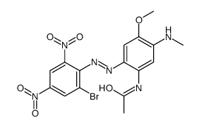 N-[2-[(2-溴-4,6-二硝基苯基)氮杂]-4-甲氧基-5-(甲基氨基)苯基]乙酰胺结构式