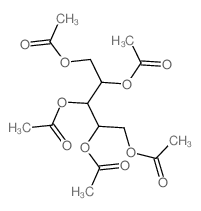 D-Arabinitol, 1,2,3,4,5-pentaacetate Structure