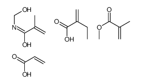 N-(hydroxymethyl)-2-methylprop-2-enamide,2-methylidenebutanoic acid,methyl 2-methylprop-2-enoate,prop-2-enoic acid Structure