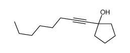 1-oct-1-ynylcyclopentan-1-ol结构式