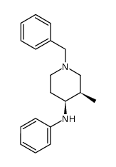 N-苄基-3-甲基-4-苯胺基哌啶结构式