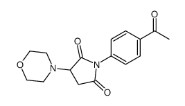 1-(4-acetylphenyl)-3-morpholin-4-ylpyrrolidine-2,5-dione Structure