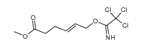 (E)-methyl 6-(2,2,2-trichloro-1-iminoethoxy)hex-4-enoate结构式