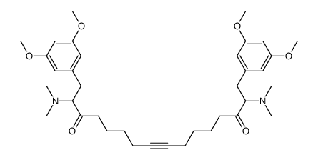 1,16-Bis-(3,5-dimethoxy-phenyl)-2,15-bis-dimethylamino-hexadec-8-yne-3,14-dione结构式