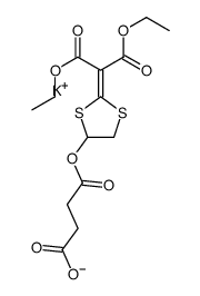 potassium,4-[[2-(1,3-diethoxy-1,3-dioxopropan-2-ylidene)-1,3-dithiolan-4-yl]oxy]-4-oxobutanoate结构式