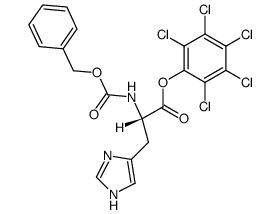 Nα-benzyloxycarbonyl-histidine pentachlorophenyl ester Structure
