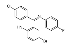 2-bromo-6-chloro-N-(4-fluorophenyl)acridin-9-amine Structure